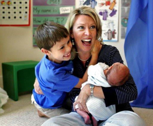 Lorri with Ryan and newborn