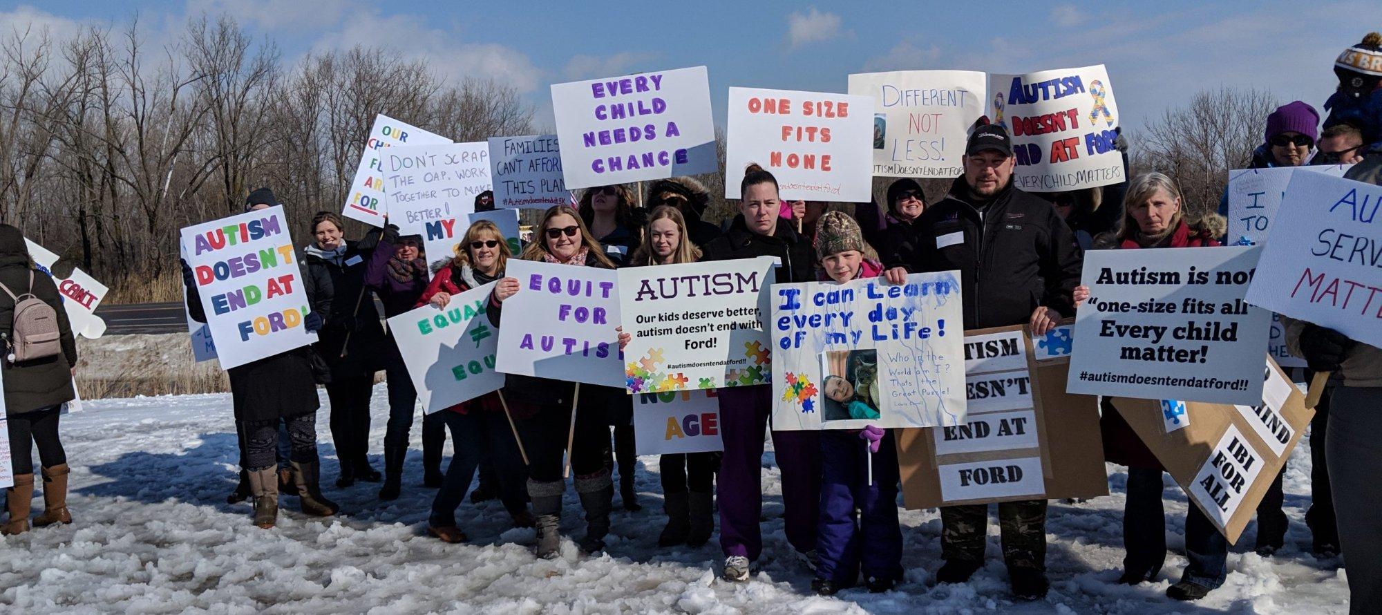 Families rally for autism services funding