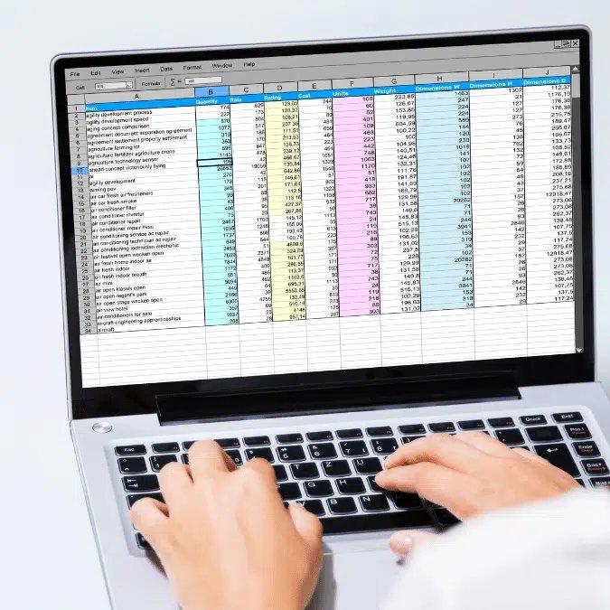 A billing professional reviews reimbursement data