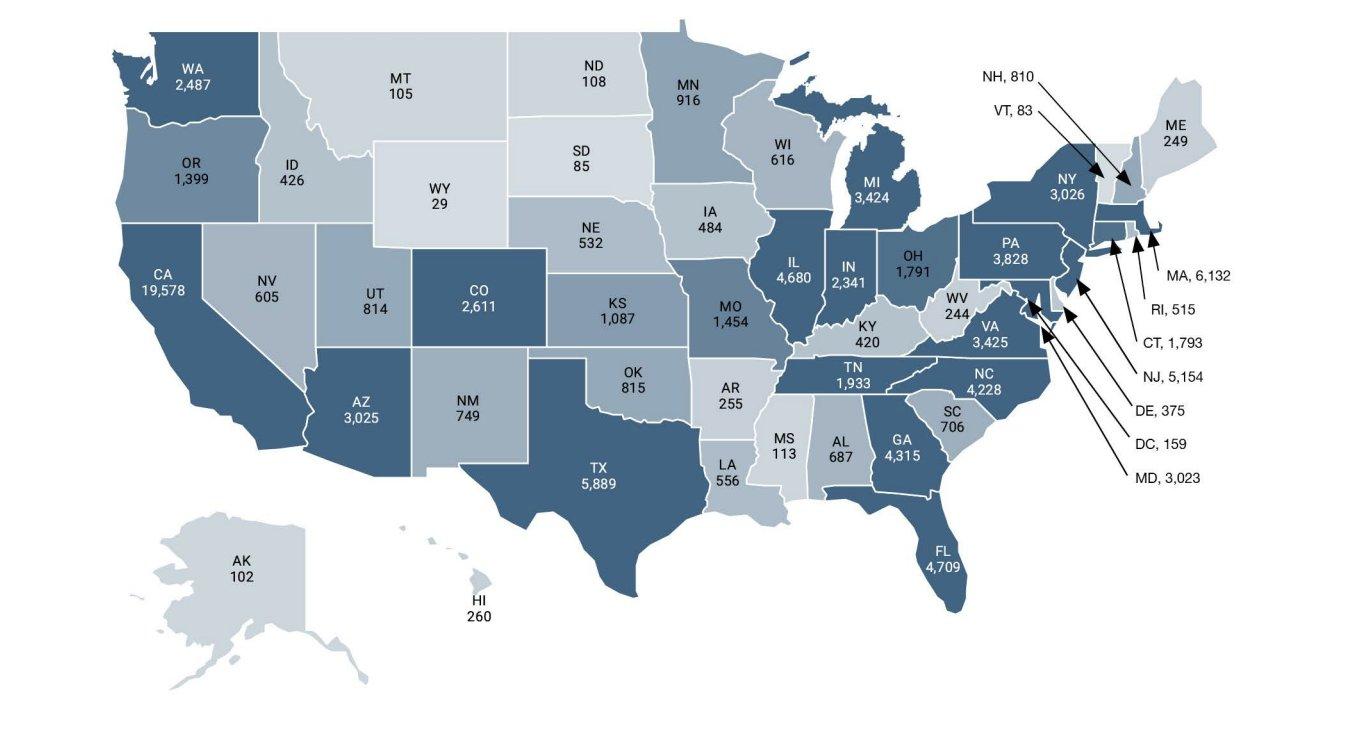 Certified behavior analysts (BCBAs) by state. Nebraska’s workforce