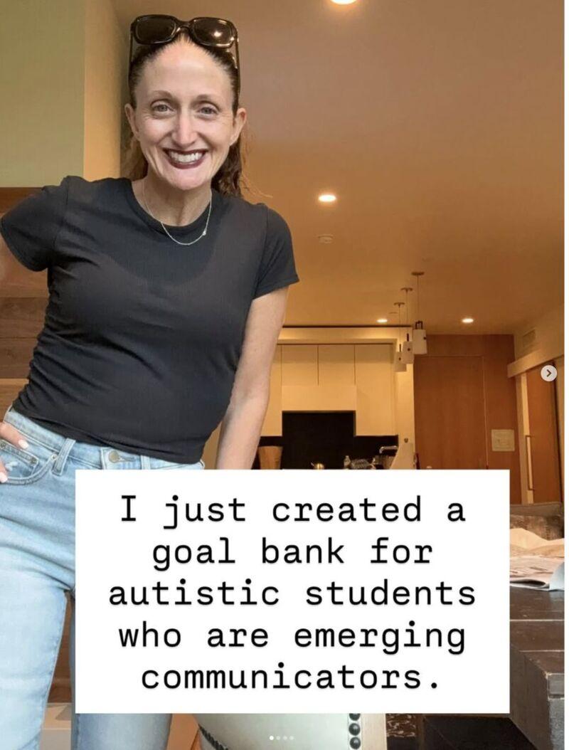 Griffin sharing a new goal bank resource for autistic students who are emerging communicators