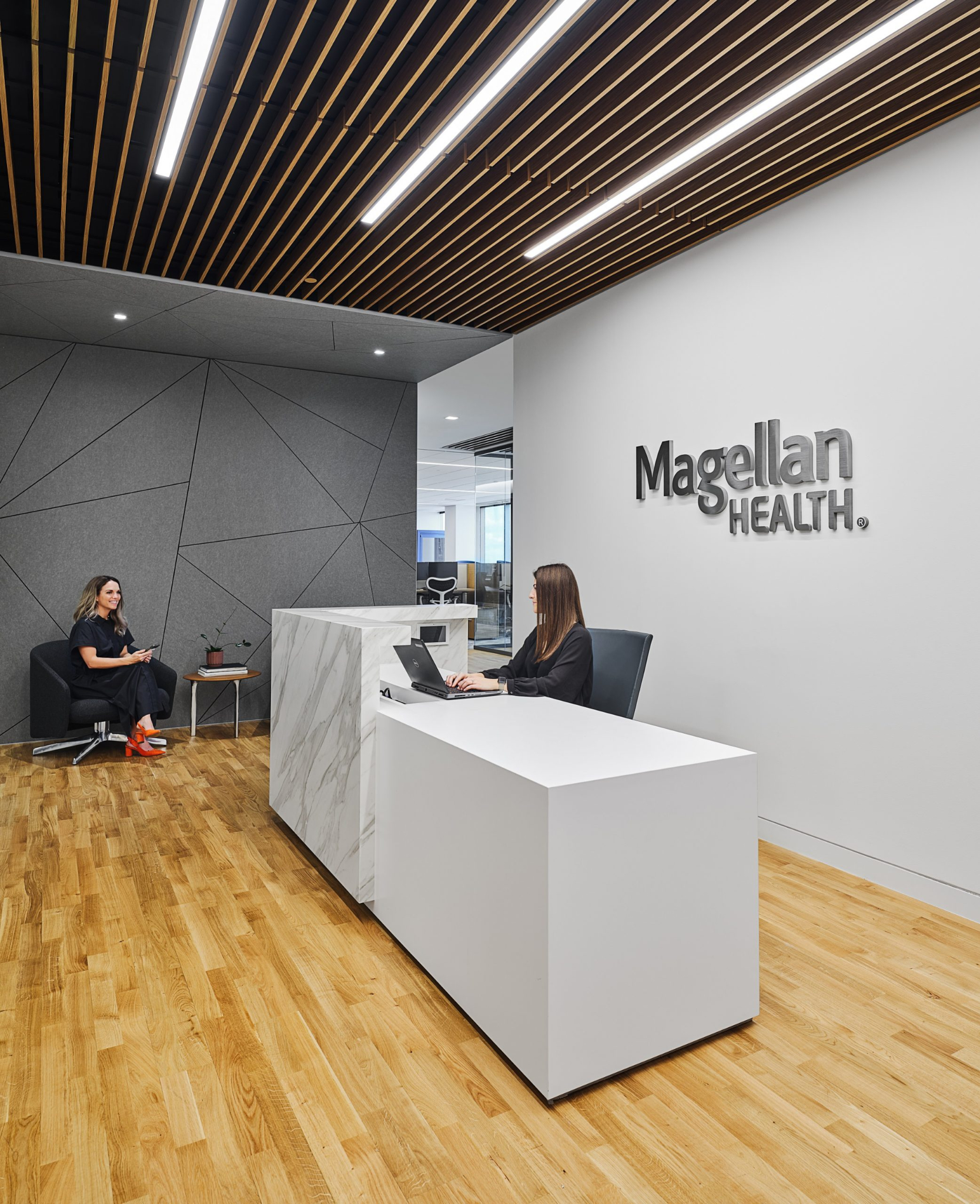 The Magellan Health office reception.
