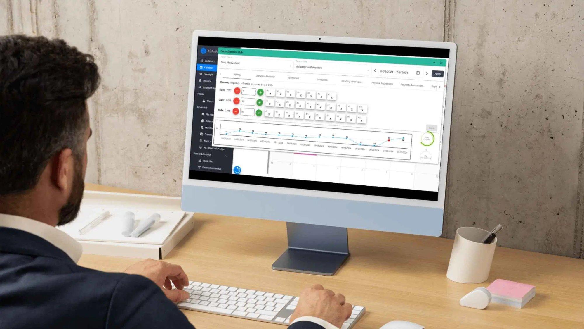 The Hi Rasmus Data Collection Hub provides real-time behavior tracking, graphing, and clinical analytics for BCBAs and RBTs.
