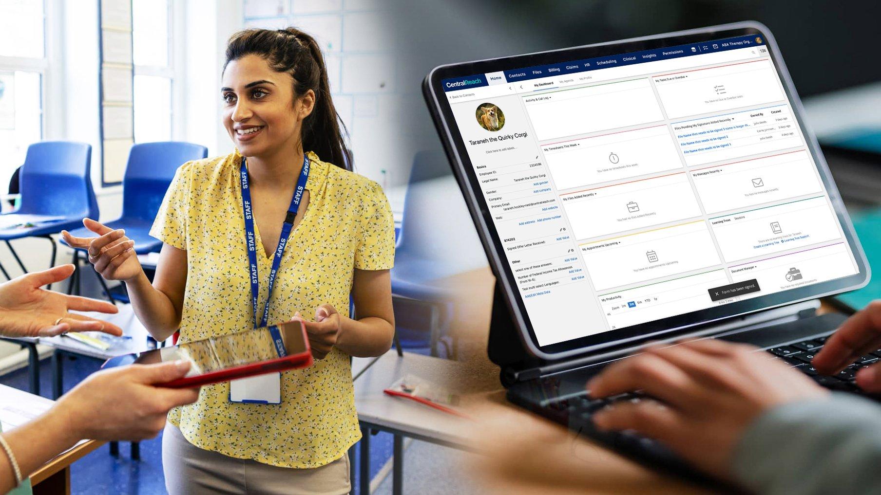 CentralReach’s enterprise dashboard integrates contacts, files, billing, scheduling, HR, clinical tools, and insights into a single platform serving more than 200,000 professionals.