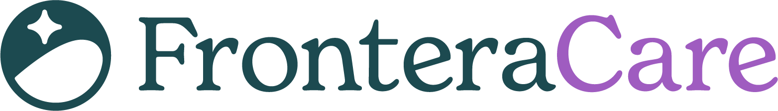The FronteraCare logo. Frontera operates its New Mexico clinics under this sub-brand, where its AI tools are trained and tested in live therapy sessions.